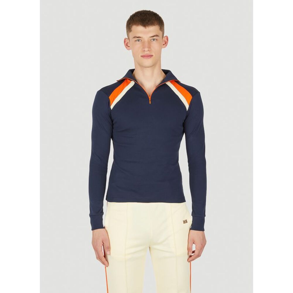 Wales Bonner Men Jazz Half Zip Top